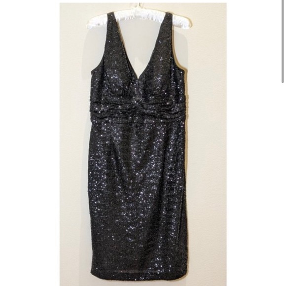 Eliza J Black Sequin Sheath Dress - Picture 6 of 7